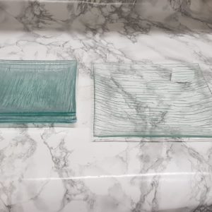 Piattini in vetro serie bamboo