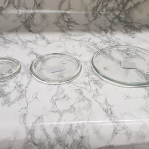 Piattini in vetro rotondi